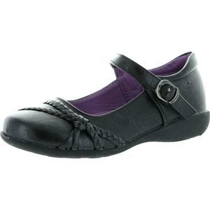 School Rider Nicki-577E Black ToddlerG flats-shoes 9 NEW